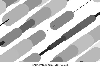 Light Silver, Gray vector layout with flat lines. Capsules on blurred abstract background with gradient. The pattern can be used as ads, poster, banner for medicine.