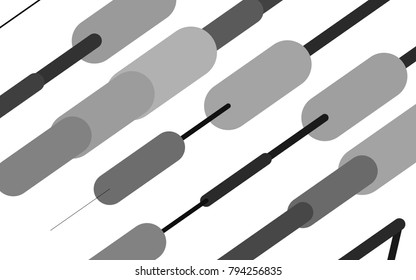 Light Silver, Gray vector layout with flat lines. Modern geometrical abstract illustration with staves. Smart design for your business advert.
