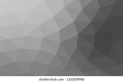 Light Silver, Gray vector low poly low poly. Creative geometric illustration in Origami style with gradient. The best triangular design for your business.