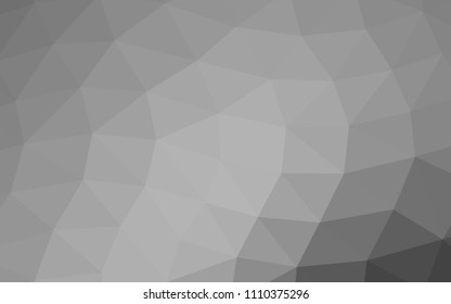 Light Silver, Gray vector low poly low poly. Shining illustration, which consist of triangles. Triangular pattern for your business design.