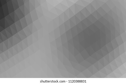 Light Silver, Gray vector low poly cover. Creative illustration in halftone style with gradient. The textured pattern can be used for background.