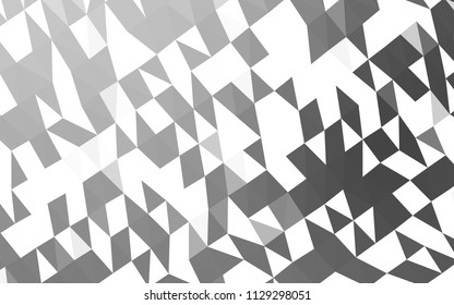 Light Silver, Gray vector low poly pattern. Geometric illustration in Origami style with gradient.  The completely new template can be used for your brand book.
