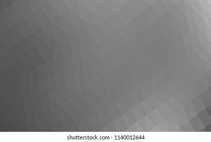 Light Silver, Gray vector low poly cover. Modern geometrical abstract illustration with gradient. The polygonal design can be used for your web site.