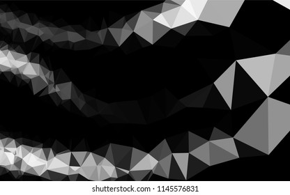 Light Silver, Gray vector low poly cover. Modern geometrical abstract illustration with gradient. The best triangular design for your business.