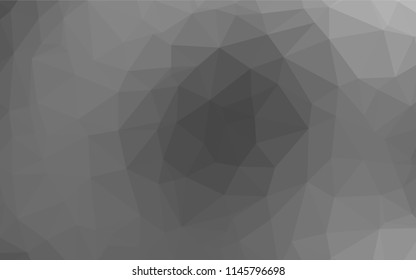 Light Silver, Gray vector low poly texture. Shining illustration, which consist of triangles. The best triangular design for your business.