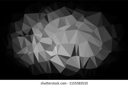 Light Silver, Gray vector low poly texture. Shining illustration, which consist of triangles. The textured pattern can be used for background.