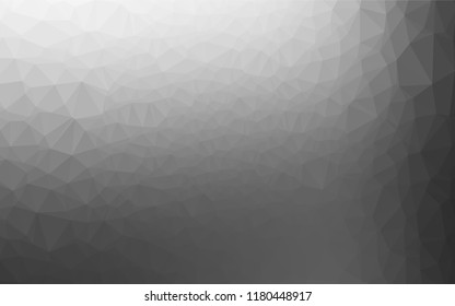 Light Silver, Gray vector low poly cover. Triangular geometric sample with gradient.  A new texture for your design.
