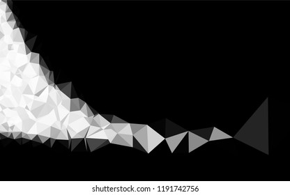 Light Silver, Gray vector low poly cover. Glitter abstract illustration with an elegant design. Brand new style for your business design.