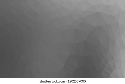 Light Silver, Gray vector low poly texture. Shining illustration, which consist of triangles. The polygonal design can be used for your web site.
