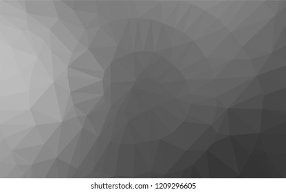 Light Silver, Gray vector low poly cover. Shining illustration, which consist of triangles. A completely new template for your business design.