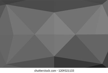 Light Silver, Gray vector low poly cover. Colorful illustration in abstract style with gradient. The template can be used as a background for cell phones.
