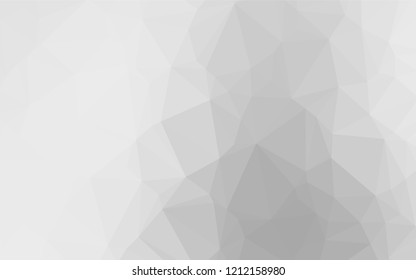Light Silver, Gray vector low poly cover. Colorful abstract illustration with gradient. Brand new design for your business.