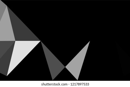Light Silver, Gray vector low poly texture. Shining illustration, which consist of triangles. The completely new template can be used for your brand book.