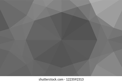 Light Silver, Gray vector low poly layout. Creative illustration in halftone style with gradient. The best triangular design for your business.