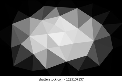 Light Silver, Gray vector low poly cover. Geometric illustration in Origami style with gradient.  A new texture for your design.