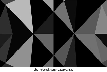 Light Silver, Gray vector low poly texture. Triangular geometric sample with gradient.  A completely new design for your business.