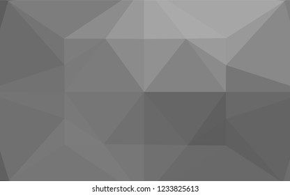 Light Silver, Gray vector low poly texture. Shining illustration, which consist of triangles. The template can be used as a background for cell phones.