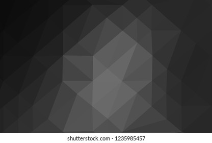 Light Silver, Gray vector low poly texture. Colorful illustration in abstract style with gradient. Triangular pattern for your business design.