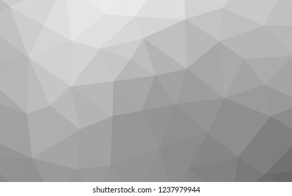 Light Silver, Gray vector low poly cover. Modern geometrical abstract illustration with gradient. The completely new template can be used for your brand book.
