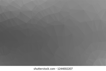 Light Silver, Gray vector low poly texture. Creative illustration in halftone style with gradient. A completely new template for your business design.