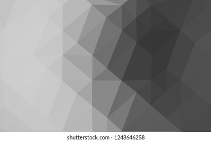 Light Silver, Gray vector low poly layout. Colorful illustration in abstract style with gradient. Brand new style for your business design.