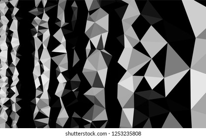 Light Silver, Gray vector low poly cover. Colorful illustration in abstract style with gradient. A new texture for your design.