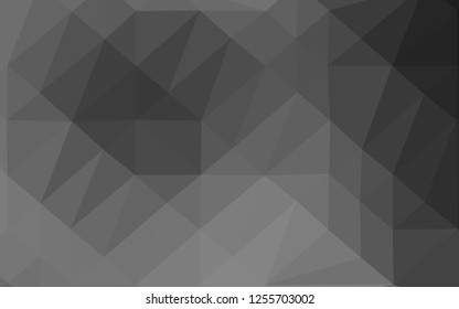 Light Silver, Gray vector low poly cover. Shining colored illustration in a Brand new style. The best triangular design for your business.