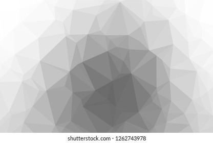 Light Silver, Gray vector low poly cover. Geometric illustration in Origami style with gradient.  Brand new style for your business design.
