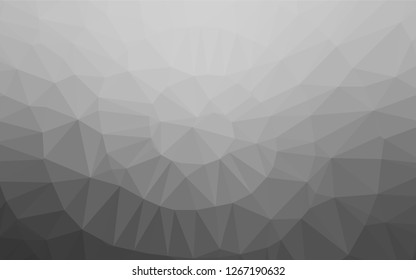Light Silver, Gray vector low poly texture. Triangular geometric sample with gradient.  The elegant pattern can be used as part of a brand book.