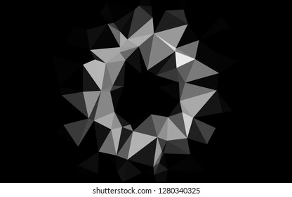 Light Silver, Gray vector low poly cover. A sample with polygonal shapes. Completely new template for your business design.