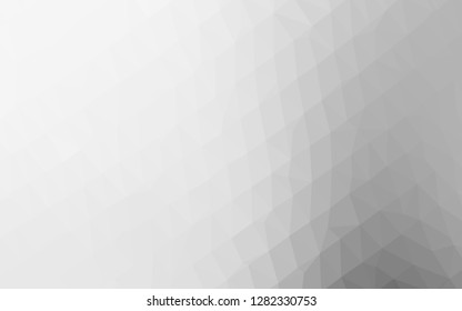 Light Silver, Gray vector low poly texture. Colorful illustration in Origami style with gradient.  Triangular pattern for your business design.