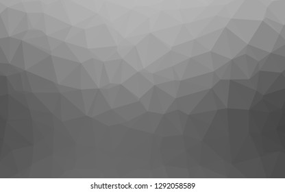 Light Silver, Gray vector low poly cover. Shining illustration, which consist of triangles. Brand new design for your business.