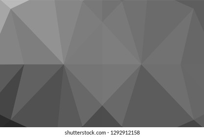 Light Silver, Gray vector low poly layout. Brand new colored illustration in blurry style with gradient. The best triangular design for your business.