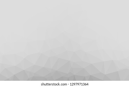 Light Silver, Gray vector low poly texture. Shining colored illustration in a Brand new style. Template for your brand book.