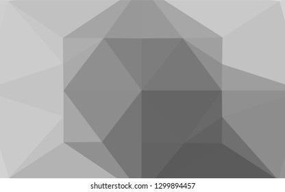 Light Silver, Gray vector low poly texture. Geometric illustration in Origami style with gradient.  A completely new design for your business.