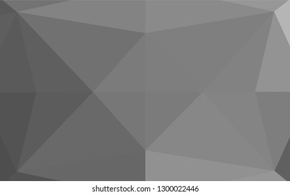 Light Silver, Gray vector low poly cover. Creative illustration in halftone style with gradient. A completely new design for your business.