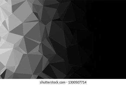 Light Silver, Gray vector low poly cover. A completely new color illustration in a vague style. The textured pattern can be used for background.