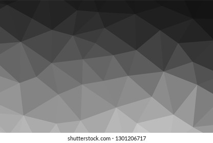 Light Silver, Gray vector low poly texture. Creative illustration in halftone style with gradient. The best triangular design for your business.