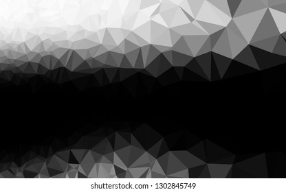 Light Silver, Gray vector low poly texture. Colorful illustration in Origami style with gradient.  Brand new design for your business.