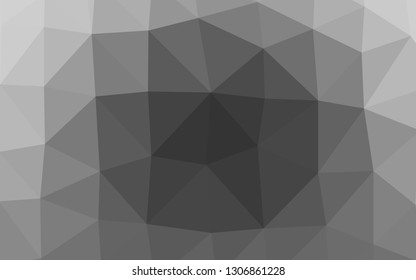 Light Silver, Gray vector low poly layout. Shining illustration, which consist of triangles. Elegant pattern for a brand book.