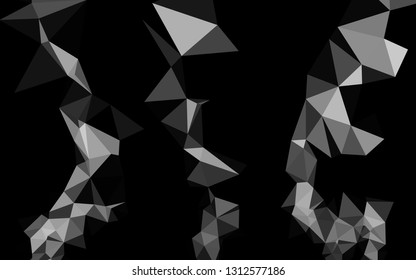 Light Silver, Gray vector low poly layout. Shining illustration, which consist of triangles. Brand new style for your business design.