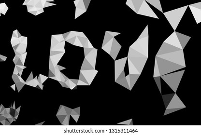 Light Silver, Gray vector low poly cover. A vague abstract illustration with gradient. Template for a cell phone background.
