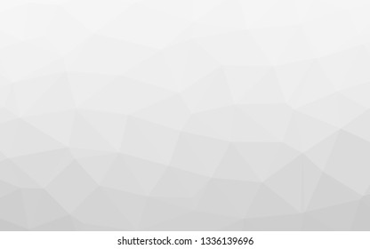 Light Silver, Gray vector low poly cover. Geometric illustration in Origami style with gradient. Textured pattern for background.