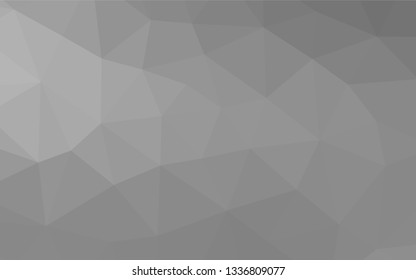 Light Silver, Gray vector low poly cover. Creative illustration in halftone style with gradient. Brand new style for your business design.