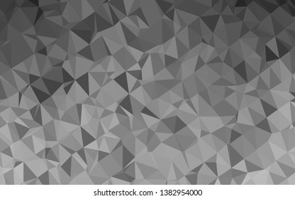 Light Silver, Gray vector low poly layout. Geometric illustration in Origami style with gradient. Template for a cell phone background.