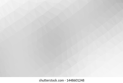 Light Silver, Gray vector low poly cover. Shining illustration, which consist of triangles. Elegant pattern for a brand book.