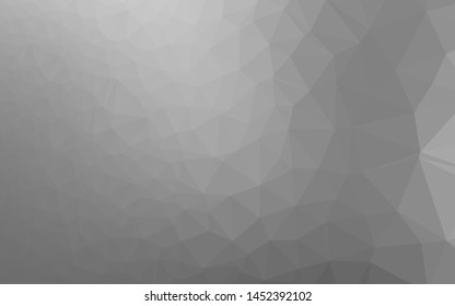 Light Silver, Gray vector low poly texture. Geometric illustration in Origami style with gradient. Completely new template for your business design.