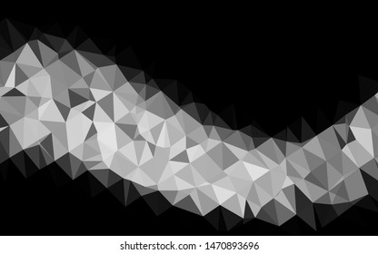 Light Silver, Gray vector low poly texture. A vague abstract illustration with gradient. Completely new design for your business.