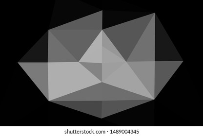 Light Silver, Gray vector low poly cover. Brand new colorful illustration in with gradient. New texture for your design.