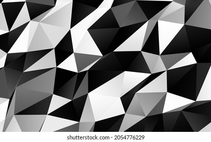 Light Silver, Gray vector low poly texture. Geometric illustration in Origami style with gradient. Triangular pattern for your business design.